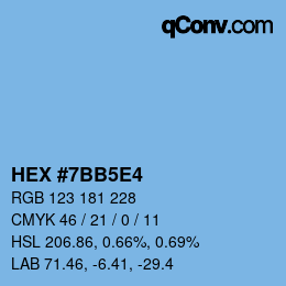 Color code: HEX #7BB5E4 | qconv.com