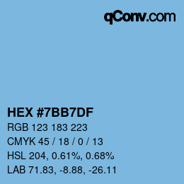 Color code: HEX #7BB7DF | qconv.com