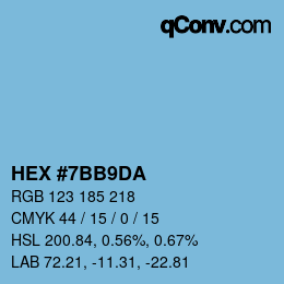 Color code: HEX #7BB9DA | qconv.com