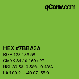 カラーコード: HEX #7BBA3A | qconv.com