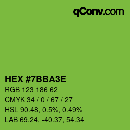 Color code: HEX #7BBA3E | qconv.com