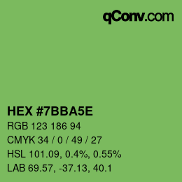 Código de color: HEX #7BBA5E | qconv.com