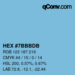 Color code: HEX #7BBBDB | qconv.com