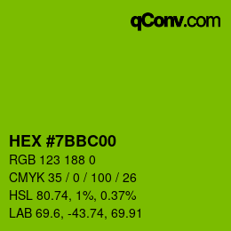 Color code: HEX #7BBC00 | qconv.com