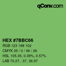 Color code: HEX #7BBC66 | qconv.com