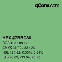 Color code: HEX #7BBC80 | qconv.com