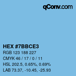 Color code: HEX #7BBCE3 | qconv.com