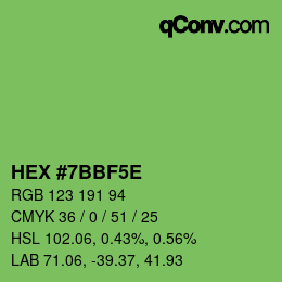 Color code: HEX #7BBF5E | qconv.com