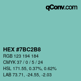 Color code: HEX #7BC2B8 | qconv.com