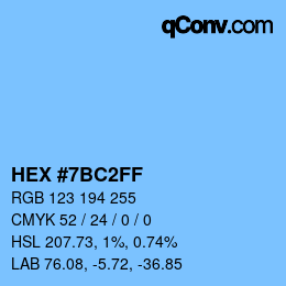 Color code: HEX #7BC2FF | qconv.com