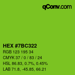カラーコード: HEX #7BC322 | qconv.com