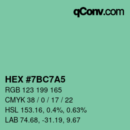 Color code: HEX #7BC7A5 | qconv.com