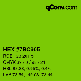 Color code: HEX #7BC905 | qconv.com
