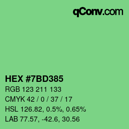 Color code: HEX #7BD385 | qconv.com