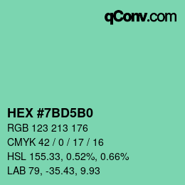 Color code: HEX #7BD5B0 | qconv.com