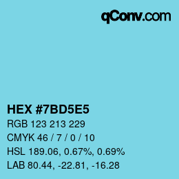Color code: HEX #7BD5E5 | qconv.com