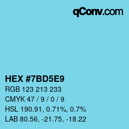 Color code: HEX #7BD5E9 | qconv.com