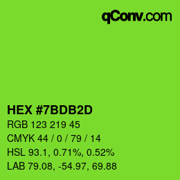 Color code: HEX #7BDB2D | qconv.com