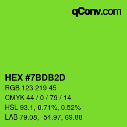 カラーコード: HEX #7BDB2D | qconv.com