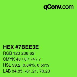 カラーコード: HEX #7BEE3E | qconv.com
