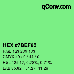 Color code: HEX #7BEF85 | qconv.com