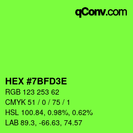 Color code: HEX #7BFD3E | qconv.com