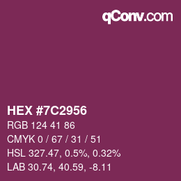 Color code: HEX #7C2956 | qconv.com