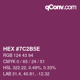 Código de color: HEX #7C2B5E | qconv.com