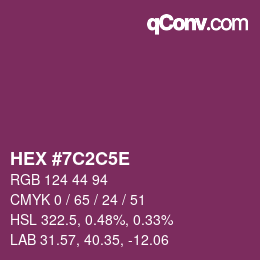 Color code: HEX #7C2C5E | qconv.com