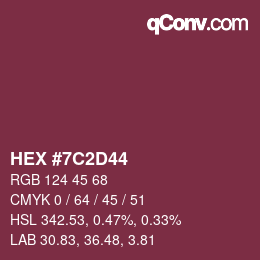 Color code: HEX #7C2D44 | qconv.com