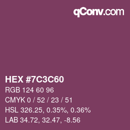 Farbcode: HEX #7C3C60 | qconv.com