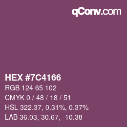 Farbcode: HEX #7C4166 | qconv.com