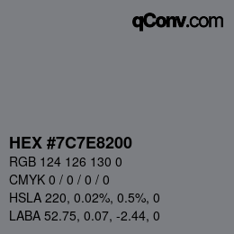Color code: HEX #7C7E8200 | qconv.com