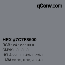 Color code: HEX #7C7F8500 | qconv.com