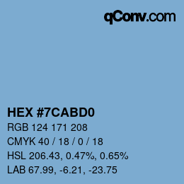 Color code: HEX #7CABD0 | qconv.com