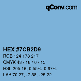 Color code: HEX #7CB2D9 | qconv.com