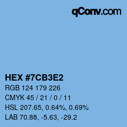 Color code: HEX #7CB3E2 | qconv.com