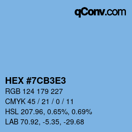 Color code: HEX #7CB3E3 | qconv.com