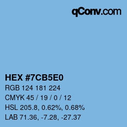 Color code: HEX #7CB5E0 | qconv.com