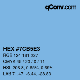 Color code: HEX #7CB5E3 | qconv.com