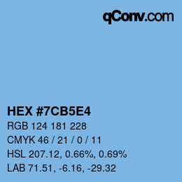 Color code: HEX #7CB5E4 | qconv.com