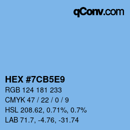 Color code: HEX #7CB5E9 | qconv.com