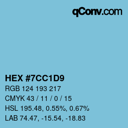 Color code: HEX #7CC1D9 | qconv.com