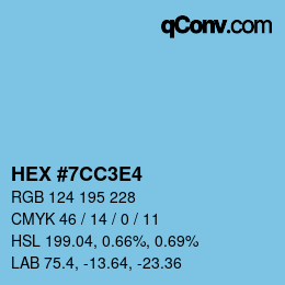 Color code: HEX #7CC3E4 | qconv.com