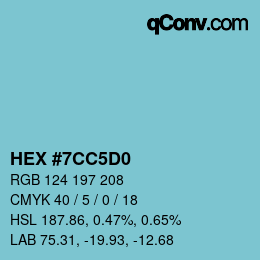 Color code: HEX #7CC5D0 | qconv.com