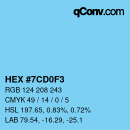Color code: HEX #7CD0F3 | qconv.com