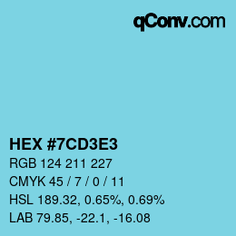 Color code: HEX #7CD3E3 | qconv.com