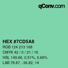 颜色代码: HEX #7CD5A8 | qconv.com