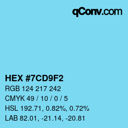 Color code: HEX #7CD9F2 | qconv.com