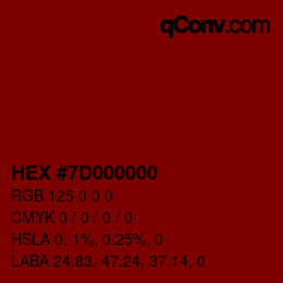 Color code: HEX #7D000000 | qconv.com